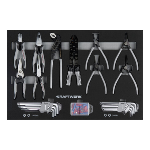 Kraftwerk LT700 Chariot d'atelier, 5 tiroirs, BASIC, 173 pcs.