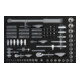 Kraftwerk LT700 Chariot d'atelier, 7 tiroirs, BASIC, anthracite, 259 pcs.-5