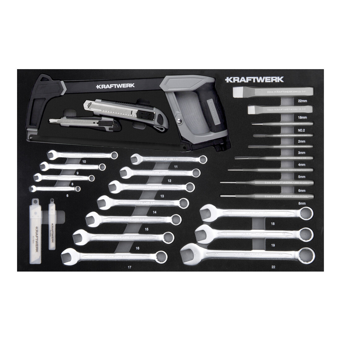 Kraftwerk LT700 Chariot d'atelier, 7 tiroirs, BASIC, anthracite, 259 pcs.