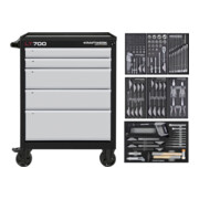 Kraftwerk LT700 Servante d'atelier, 5 tiroirs, BASIC, 151 pcs.