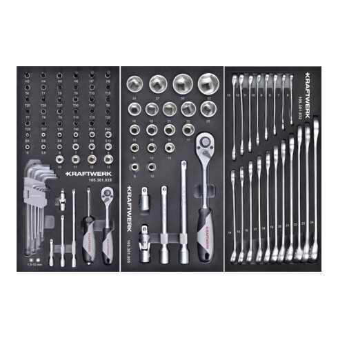 Kraftwerk LT700 Servante d'atelier, 5 tiroirs, BASIC, 151 pcs.