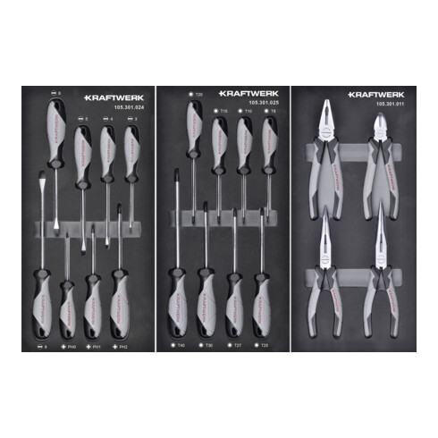 Kraftwerk LT700 Servante d'atelier, 5 tiroirs, BASIC, 151 pcs.