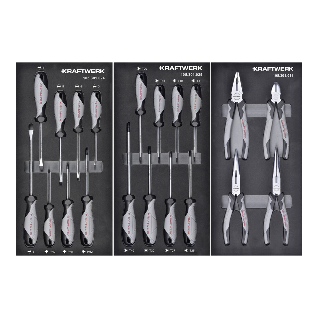 Kraftwerk LT700 Servante d'atelier, 5 tiroirs, BASIC, 151 pcs.