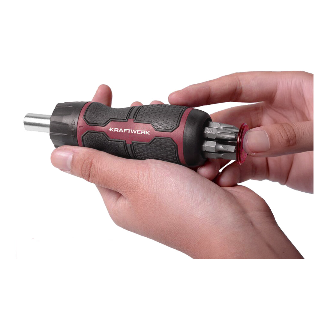 Kraftwerk Mini tournevis à cliquet 6 en 1, 1/4", 7 pcs