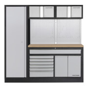 Kraftwerk MOBILIO 2 pcs combiné large, panneau perforé, armoire haute 1t, hêtre