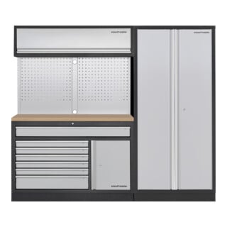 Kraftwerk MOBILIO 2 pcs combo large, panneau perforé, armoire haute 2t, hêtre