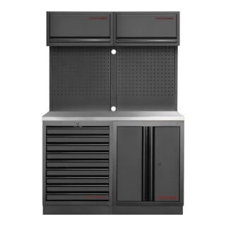 Kraftwerk Mobilio 2er Kombi Oberschrank, Edelstahl