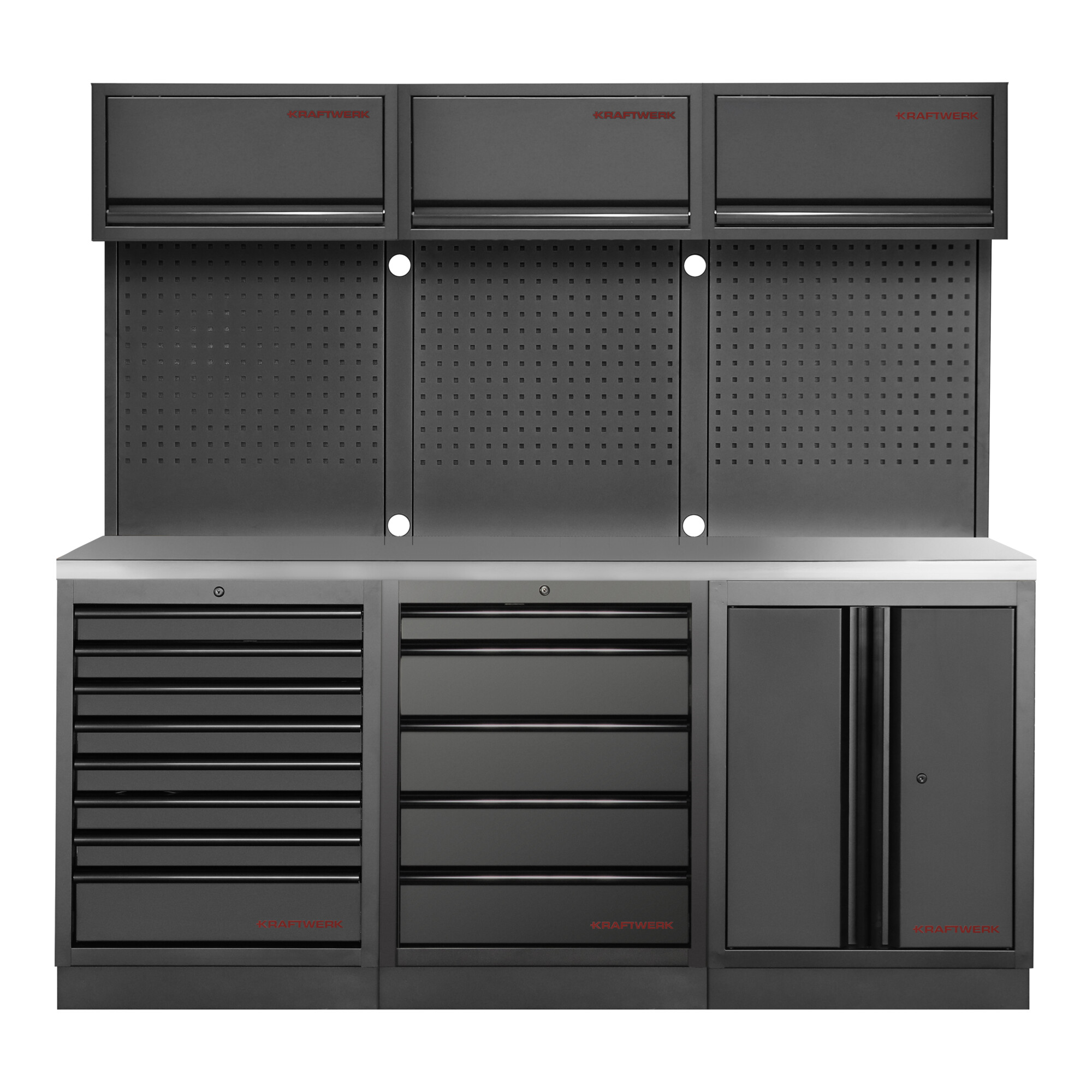 Kraftwerk Mobilio 3er Kombi Oberschrank Edelstahl