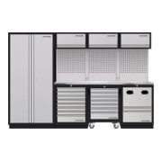 Kraftwerk MOBILIO 4er Komplett-Kombi mit Lochwand, Edelstahl 430