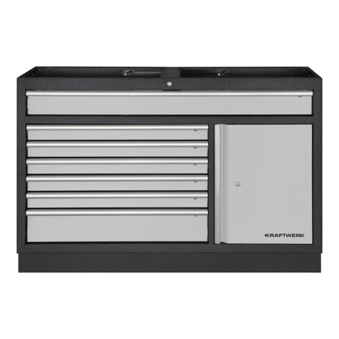 Kraftwerk Mobilio Armoire à tiroirs 1360 mm 7 tiroirs 1 porte