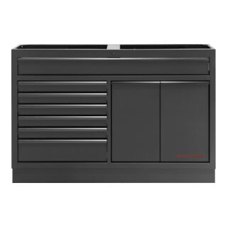 Kraftwerk MOBILIO Armoire à tiroirs 1360 mm 7 tiroirs 2 extensions BLK