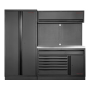 Kraftwerk MOBILIO BLK 2 pcs combiné large, panneau perforé, acier inoxydable