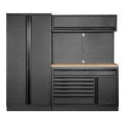 Kraftwerk MOBILIO BLK 2er Kombi breit, Lochwand, Buche