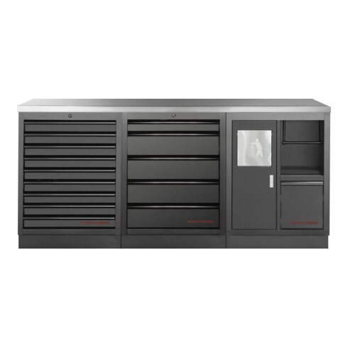 Kraftwerk MOBILIO BLK Ensemble 3 pcs, acier inoxydable 430