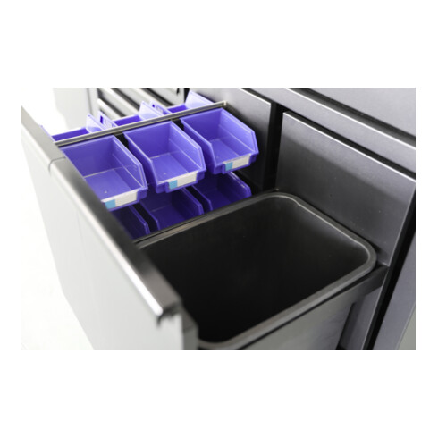 Kraftwerk MOBILIO Schubaldenschrank 1360 mm 7 Schubladen 2 Auszüge BLK