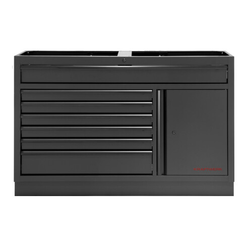 Kraftwerk MOBILIO Schubladenschrank 1360 mm 7 Schubladen 1-Türig BLK