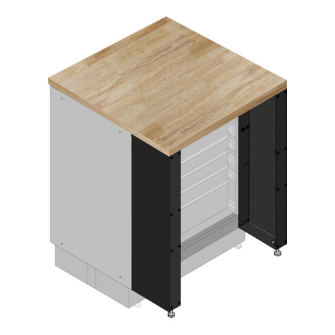 Kraftwerk MOBILIO Set d'extension de surface de travail pour 1 élément de mobilier