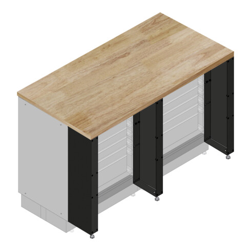 Kraftwerk MOBILIO Set d'extension de surface de travail pour 2 éléments de mobilier