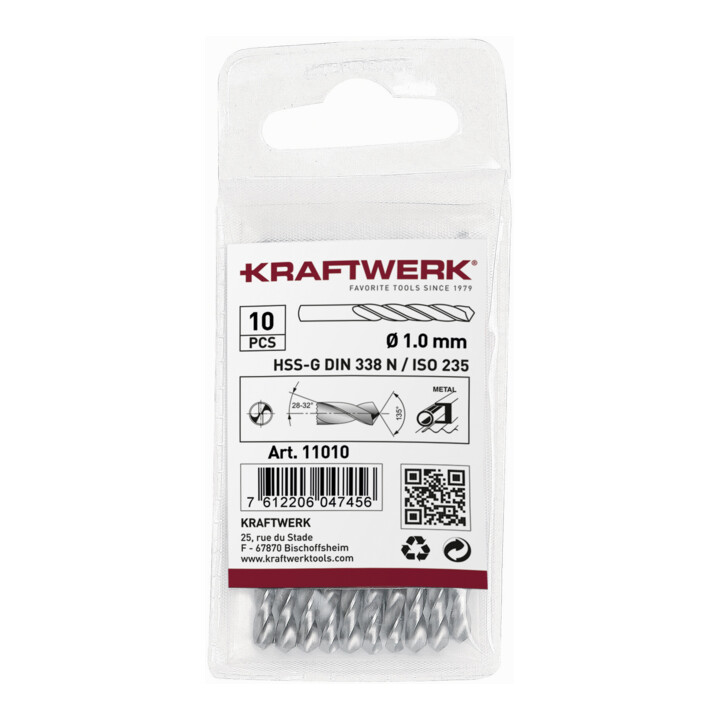 Kraftwerk Perceuse hélicoïdale HSS-G DIN 338 Type N 7.9 mm