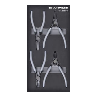 Kraftwerk Pince à circlips 4 pièces 20x40 insert