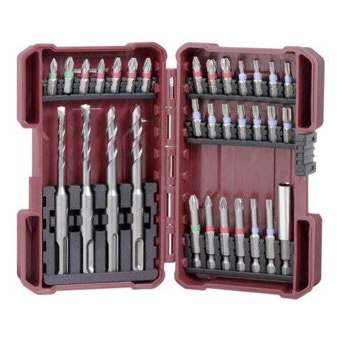 Kraftwerk PRO LINE Bit und Bohr Box Profi Impact 1/4" S2, 32-tlg.