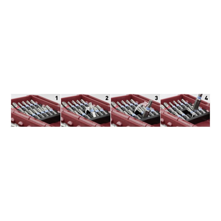 Kraftwerk PRO LINE Bit und Bohr Box Profi Impact 1/4" S2, 32-tlg.