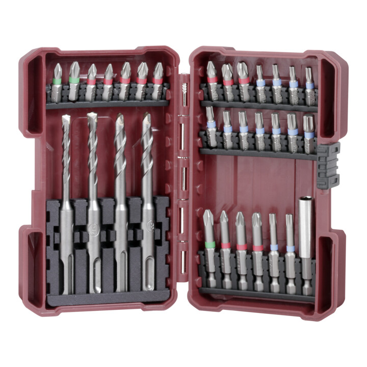 Kraftwerk PRO LINE Coffret embouts et forets Profi Impact 1/4" S2, 32 pcs