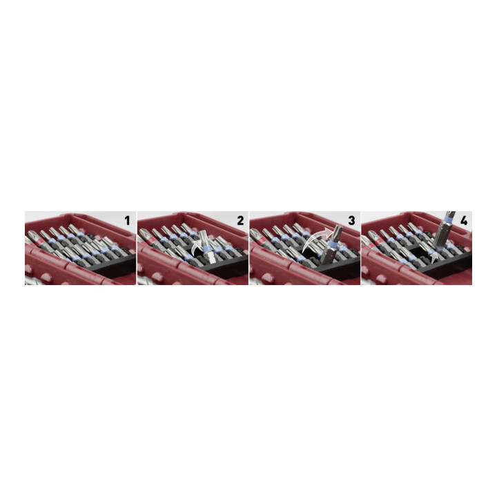Kraftwerk PRO LINE Coffret embouts et forets Profi Impact 1/4" S2, 32 pcs