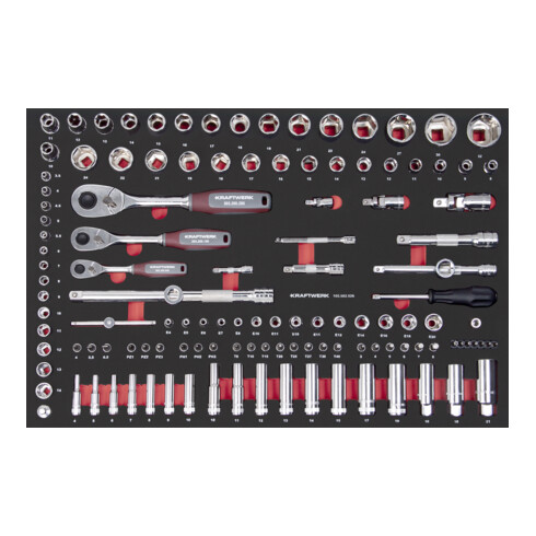 Kraftwerk PRO LINE EVA Insert 1/4"+3/8"+1/2" 60x40 125-pièces