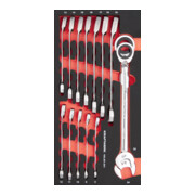 Kraftwerk PRO LINE EVA3 Clé à molette à cliquet 20x40 14-pièces