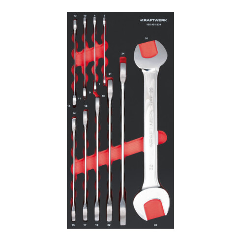 Kraftwerk PRO LINE EVA3 Clé à molette double 20x40 10 pièces