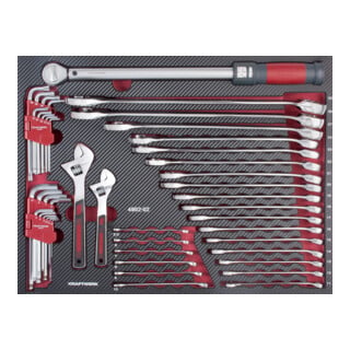 Kraftwerk PRO LINE Insert de clé à molette EVA, 45 pièces