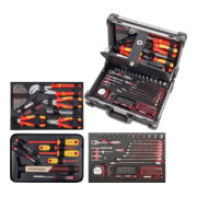 Kraftwerk Profi-Alu-Werkzeugkoffer KW VDE 123-tlg.