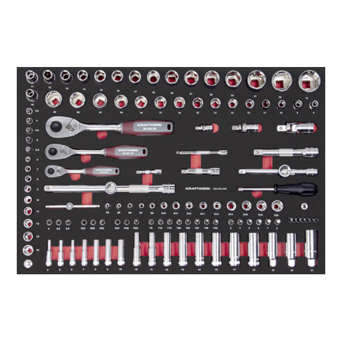 Kraftwerk PT800 Chariot d'atelier, 7 tiroirs, PRO, 278 pcs.