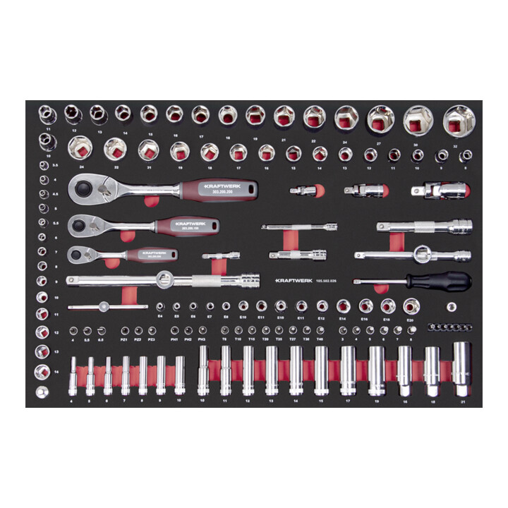 Kraftwerk PT800 Chariot d'atelier, 7 tiroirs, PRO, 278 pcs.