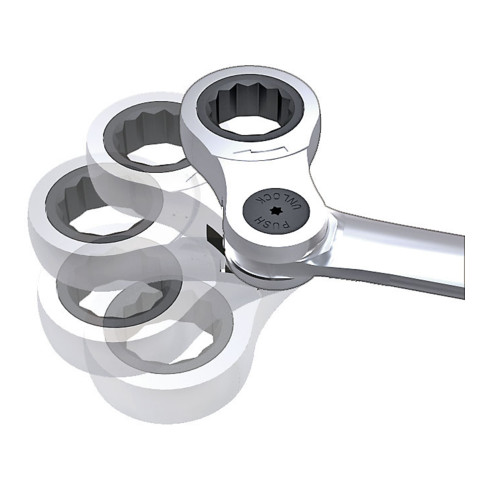 Kraftwerk Ratschen Ringgabelschlüssel 12 mm abwinkelbar