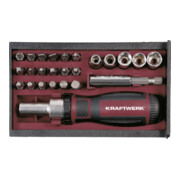 Kraftwerk Ratschen-Schraubendreher Bit Box 1/4", 25-tlg.