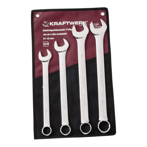Kraftwerk ringsleutelset 24 - 32 mm 4 dlg.