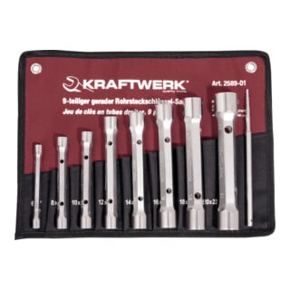 Kraftwerk Rohrsteckschlüsselsatz 6-22 mm mit Stift, 9-tlg.