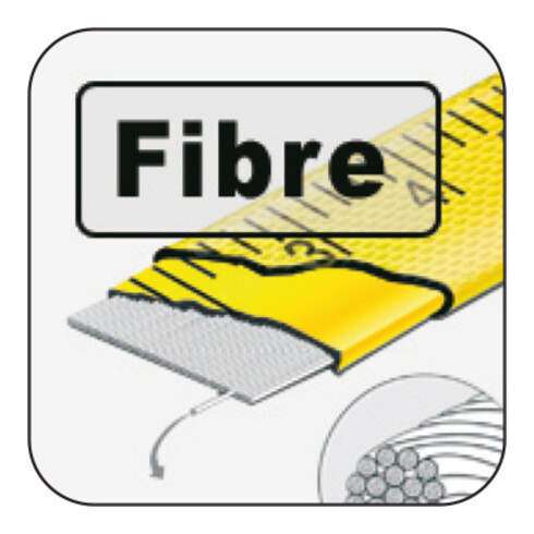 Kraftwerk ruban à mesurer en fibre de verre 10 m