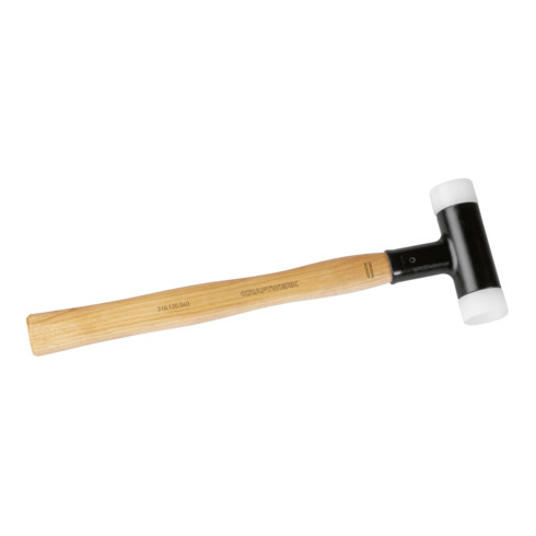 Kraftwerk Gummihammer, weiss, hickory-Griff,24 OZ Hickory