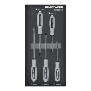 Kraftwerk Schlag Schraubendreher 5-tlg. 20x40 Einlage