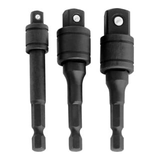 Kraftwerk Schlag-Stecknuss-Adapter-Satz 3-tlg.