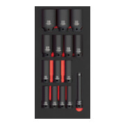 Kraftwerk Schlag-Steckschlüssel-Einlage 1/2"lang 15-tlg. 20x40 Inlay