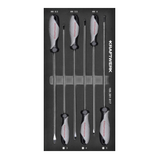 Kraftwerk Schraubendreher Schlitz Innensechskant 6-tlg 20x40 Einlage