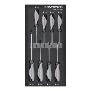 Kraftwerk Schraubendreher TX 8-tlg. 20x40 Einlage