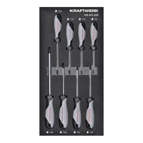 Kraftwerk Schraubendreher TX 8-tlg. 20x40 Einlage