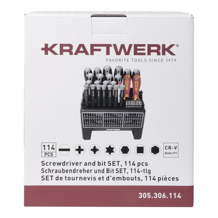 Kraftwerk Schraubendreher und Bit Set,114-tlg.