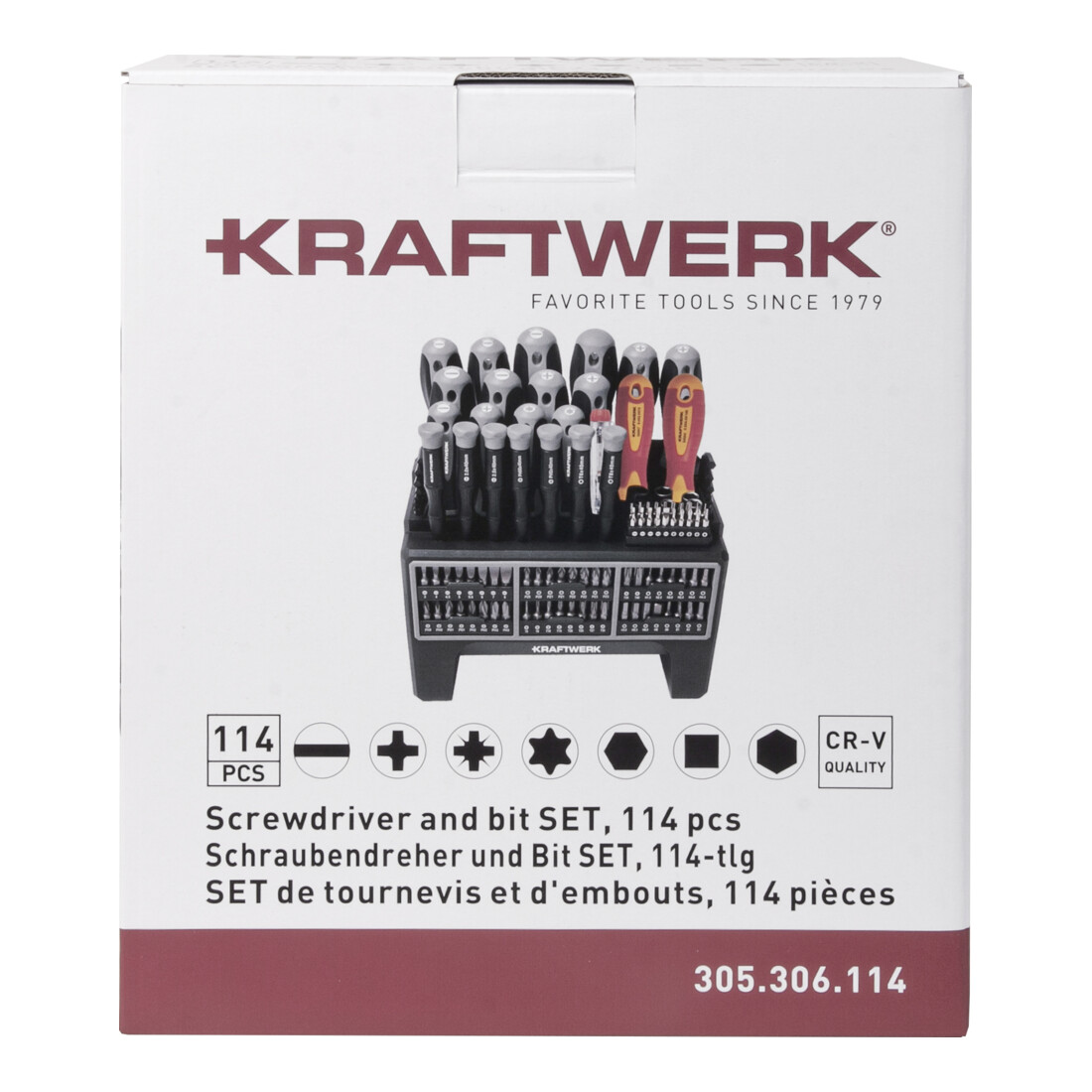 Kraftwerk Schraubendreher und Bit Set,114-tlg.