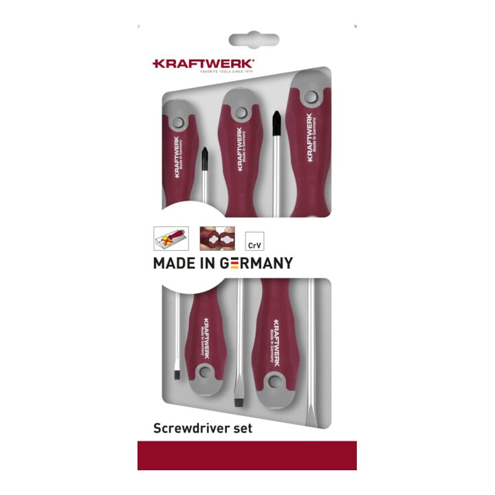 Kraftwerk Schraubendrehersatz für Schlitz und PH 5-tlg